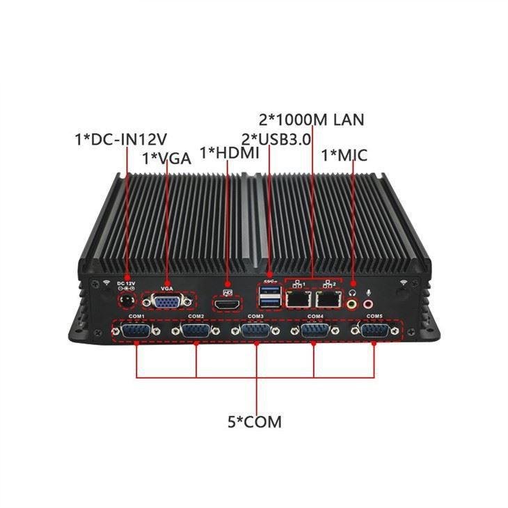 Fanless Celeron J4125 Industrial Computer