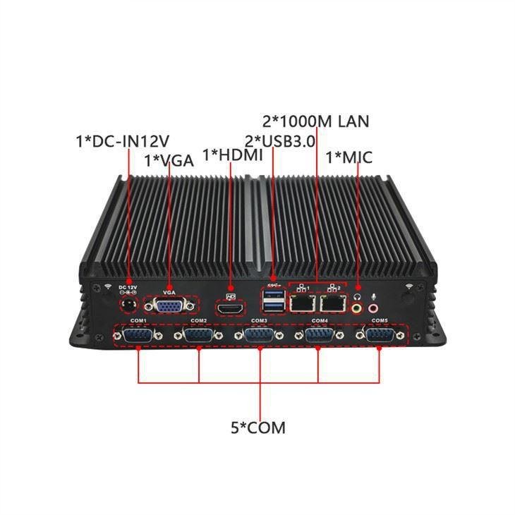 Fanless Industrial Computer Celeron J4125