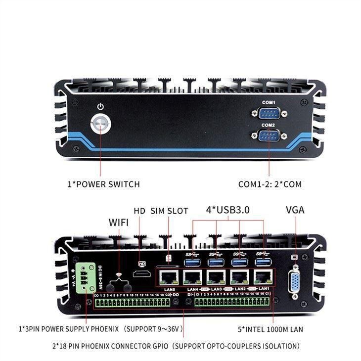 I3 I5 I7 Industrial PC with POE